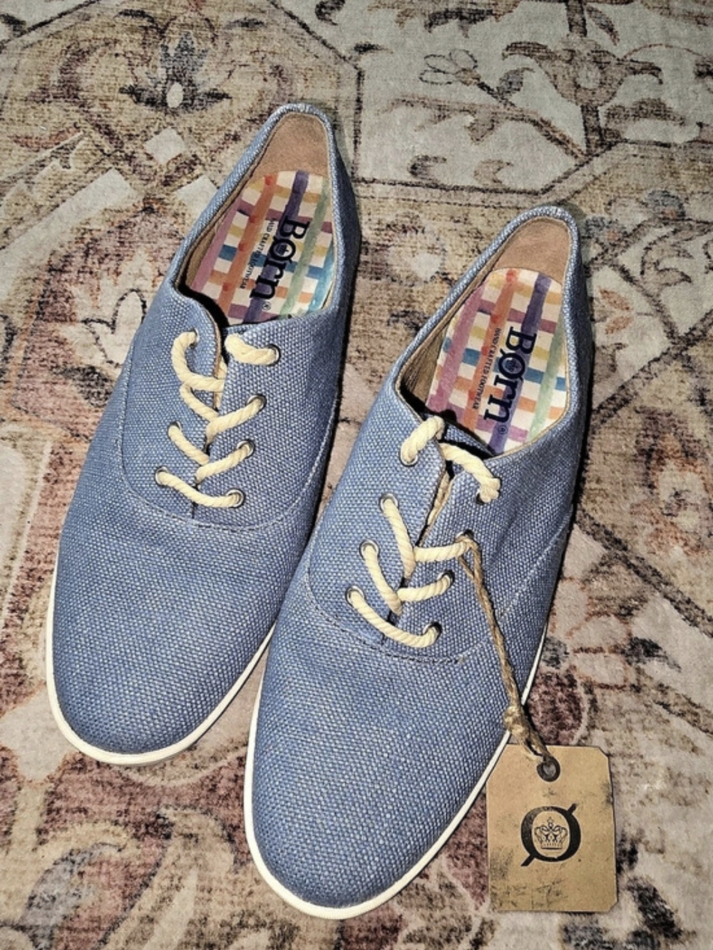 Born Blue Lace-Up Sneakers Like New
